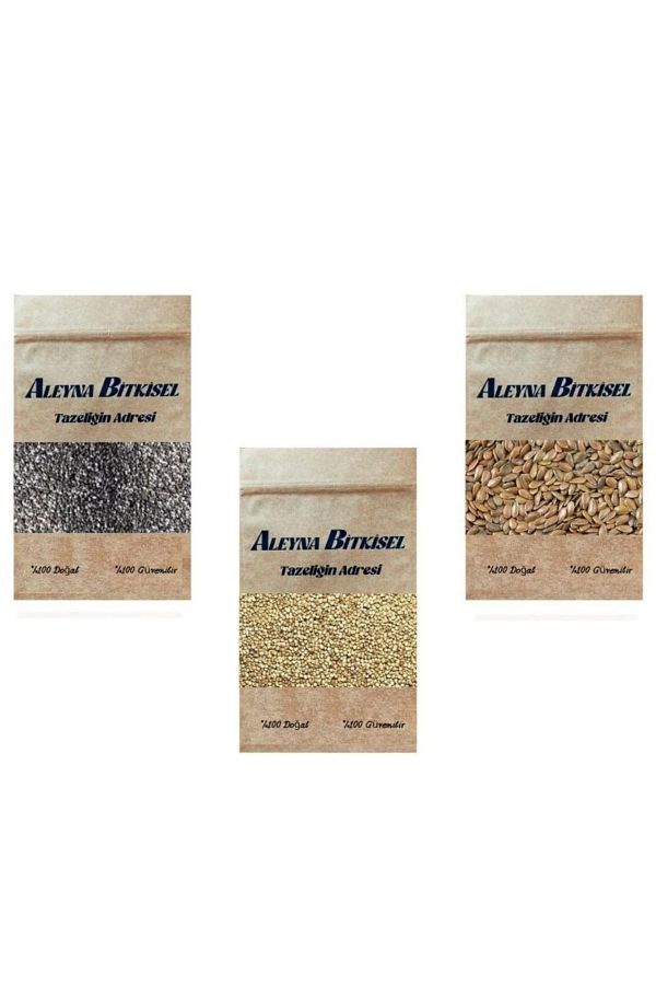 Keten Tohumu 100 G + Kinoa 100 G + Chia Tohumu 100 G
