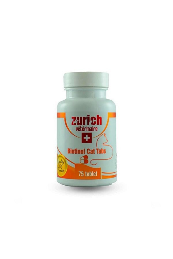 Zurich Kediler Için Biotin Tüy Döküm Önleyici Tablet 75 Adet Bizim City Petshop