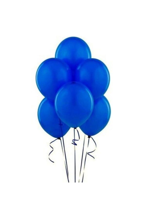 20 Adet Metalik Parlak Koyu Mavi(Lacivert) Balon Helyumla Uçan