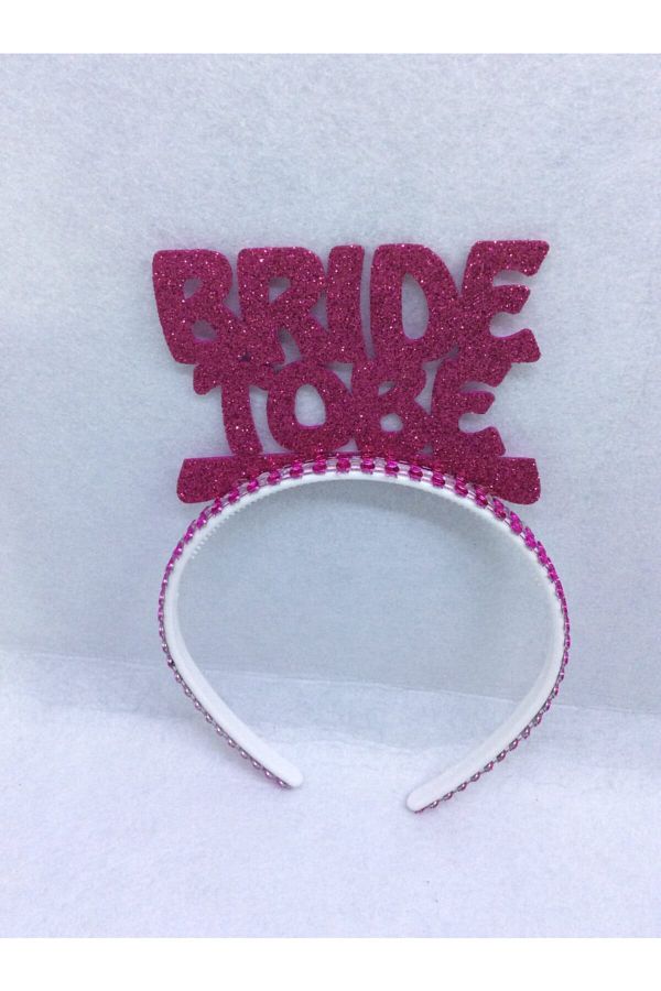 Bride To Be Fuşya Simli Eva Taç