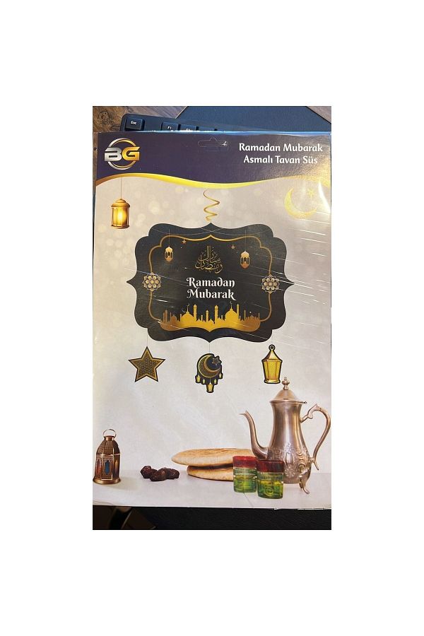 Ramazan Dekorları Ramadan Mubarak Yazılı Asmalı Tavan Süs HappyLand