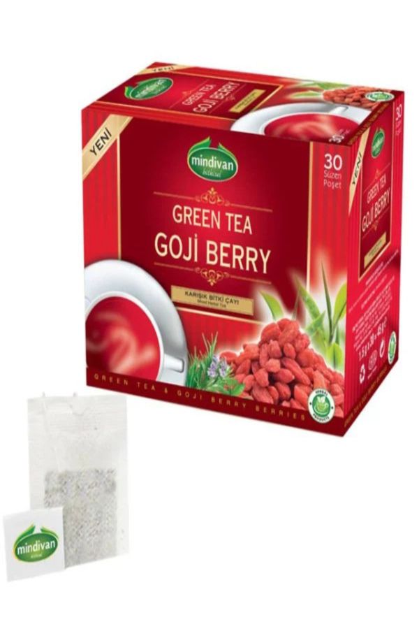 Yeşil Çay Goji Berry Karışık Bitki Çayı 30 Lu Süzen Poşet