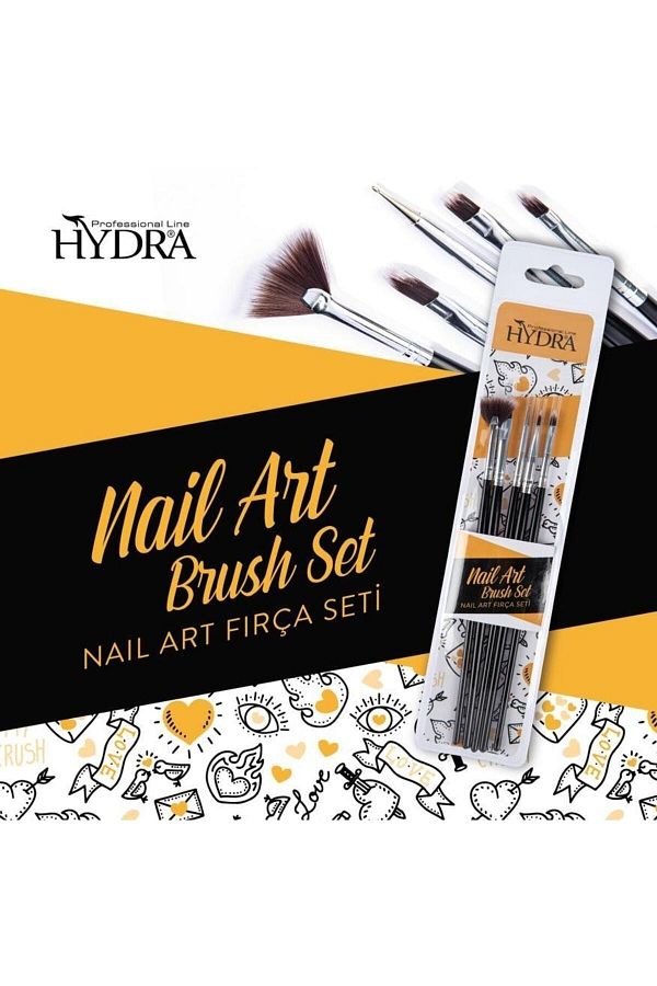Hydra Nail Art Fırça Seti 5'li Hd-8042