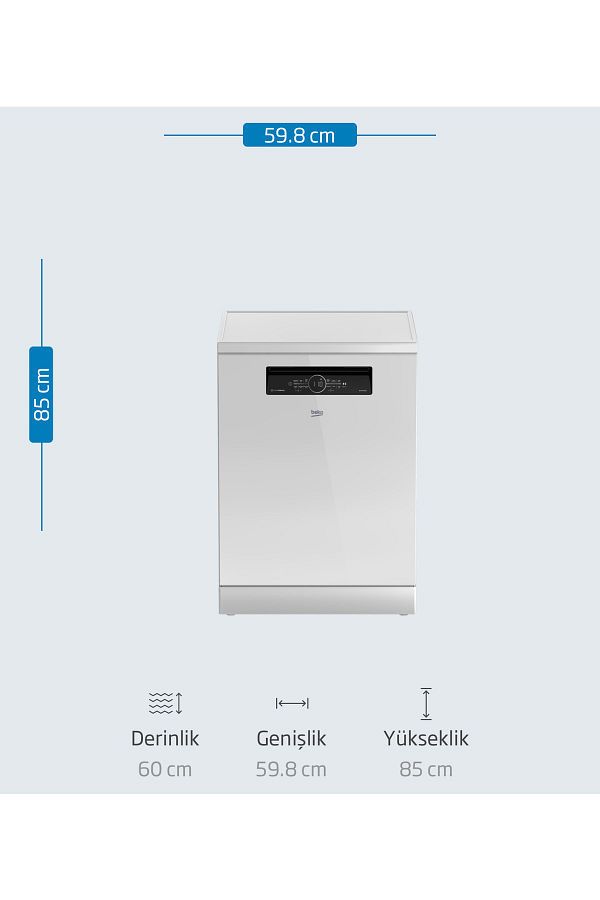 Beko Bm 6046 Bc 6 Programlı Beyaz Cam Bulaşık Makinesi - Görsel 4