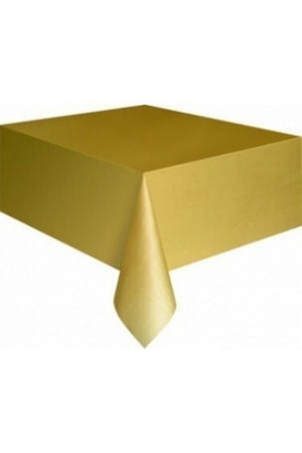 Gold Masa Örtüsü Plastik Lüks 120*180 Cm