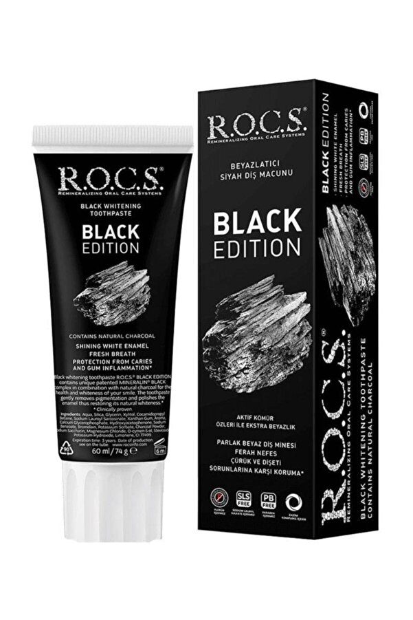 Rocs Black Edition Beyazlatıcı Diş Macunu 60 Ml Madam10