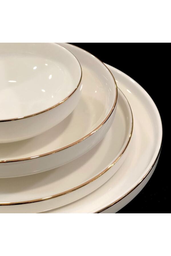 Gold Modern Bone 24lü Yemek Takımı
