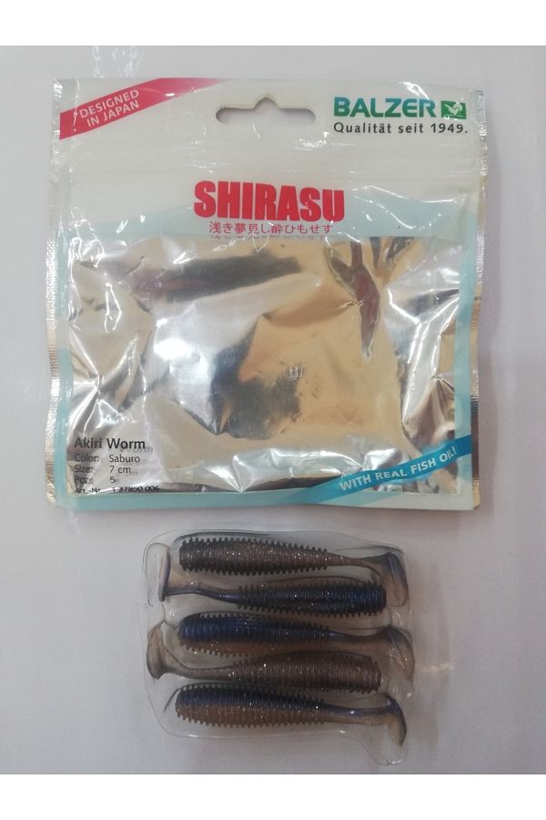 Shirasu Akiri Worm 7 cm Silikon Yem 5' Li Hobimexpress