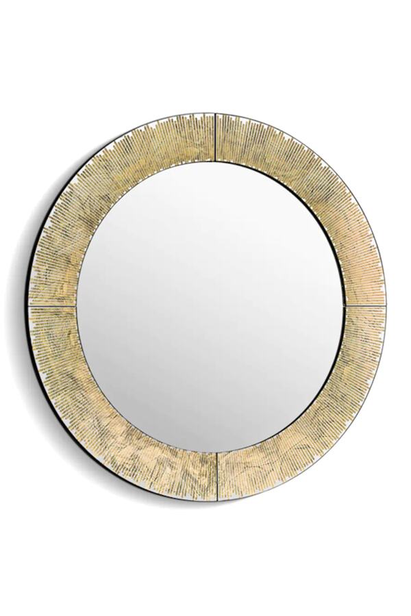 Venezia Gold Modern Yuvarlak Ayna 80x80 Cm