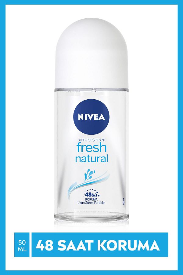 Kadın Roll-on Deodorant Fresh Natural 50 Ml,48 Saat Anti-perspirant Deodorant Koruması