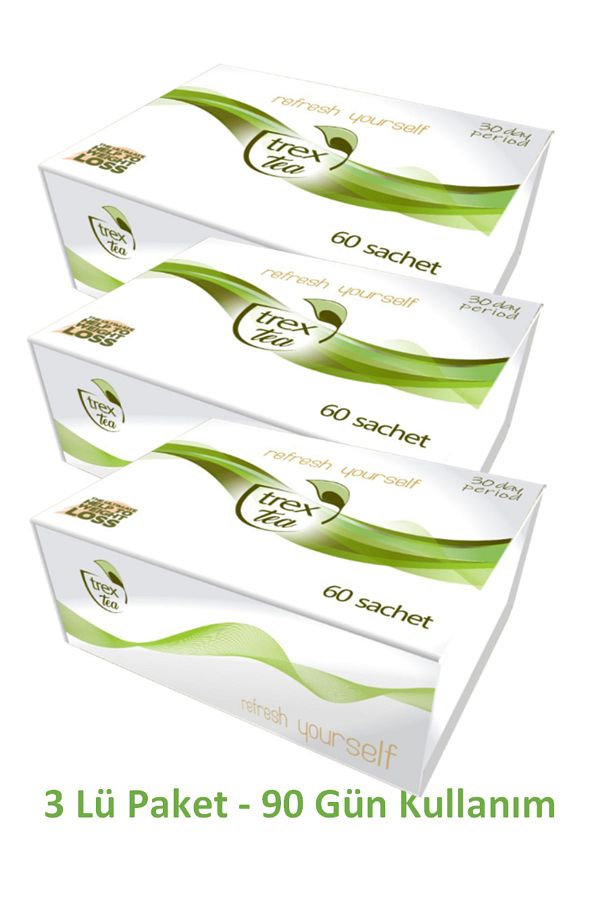 Trex Tea Karışık Bitkisel Çay - Detox Çayı - 3 Lü Paket 90 Günlük Kullanım