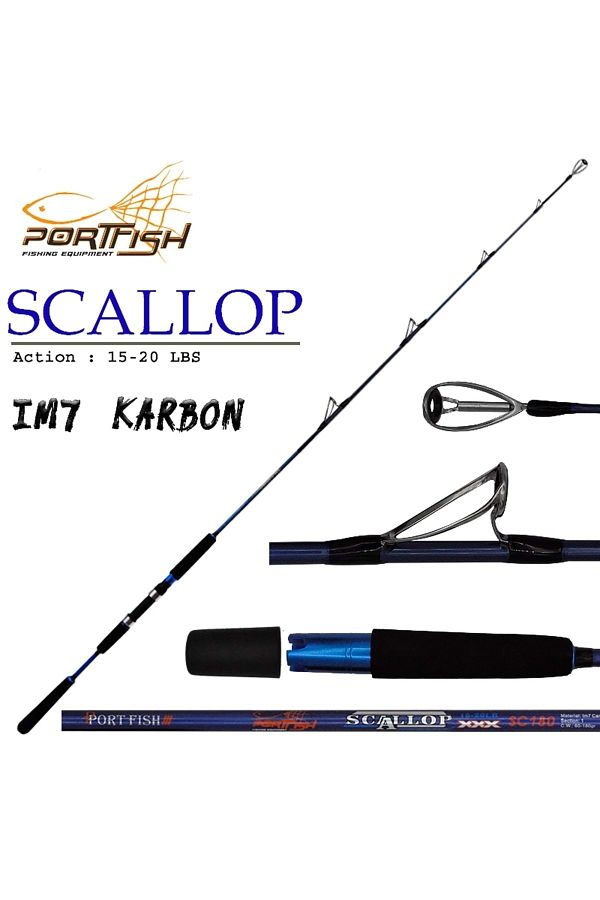 Portfish Scallop Jig Kamışı 180 Cm Tek Parça 60-180 Gr