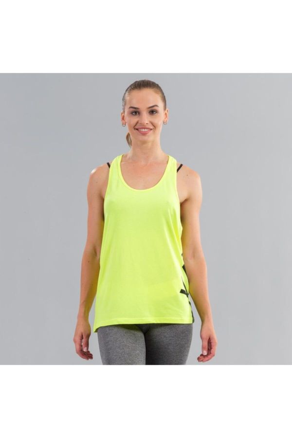 Kadın Neon Sarı Baskılı Spor Atlet 31250