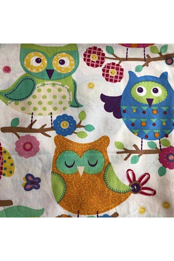 Baykuşlu Patchwork Kumaşı_1