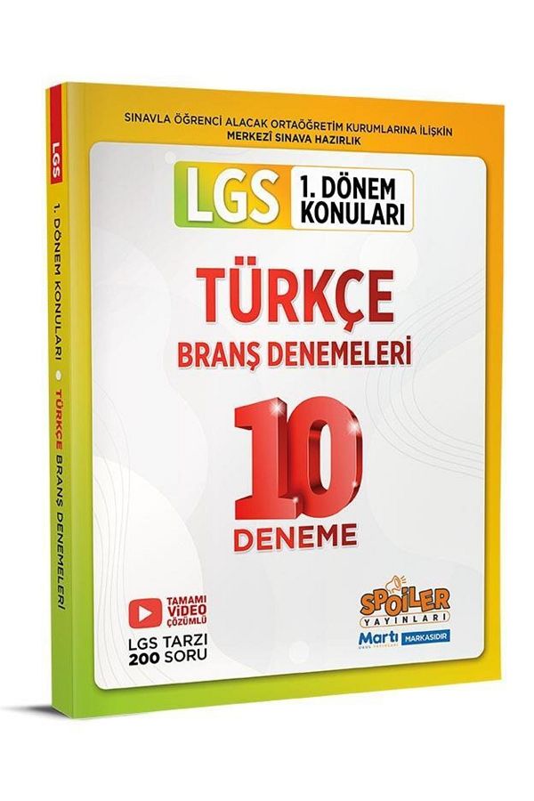 8. Sınıf Lgs Türkçe 1. Dönem 10'lu Brans Deneme Sınavı