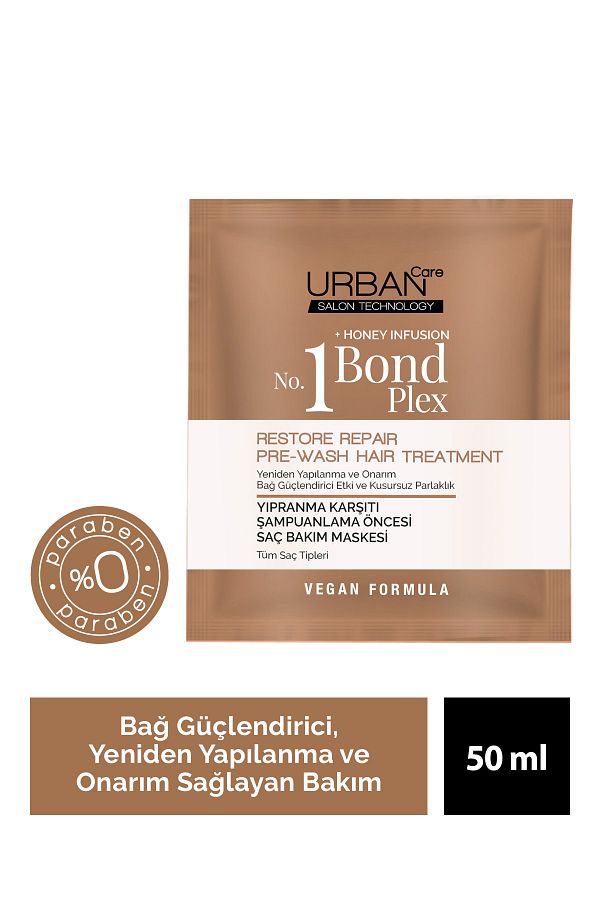 No.1 Bond Plex Restore Repair Yıpranma Karşıtı Şampuanlama Öncesi Saç Bakım Maskesi-50 Ml-vegan