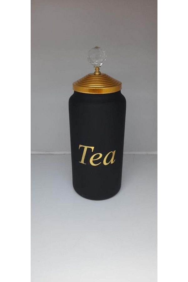 Ser89 Siyah Büyük Kavanoz Tea