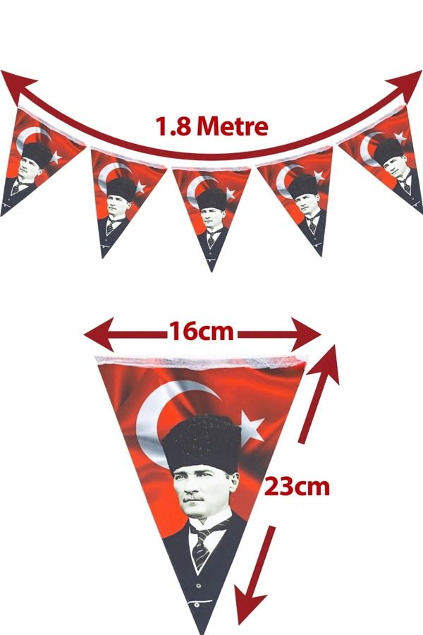 Ledli 23 Nisan Çocuk Bayramı Zincir Banner Ve Flamalı Bayrak Balon Süsleme Seti Okul Ev Oda Süsleri_3