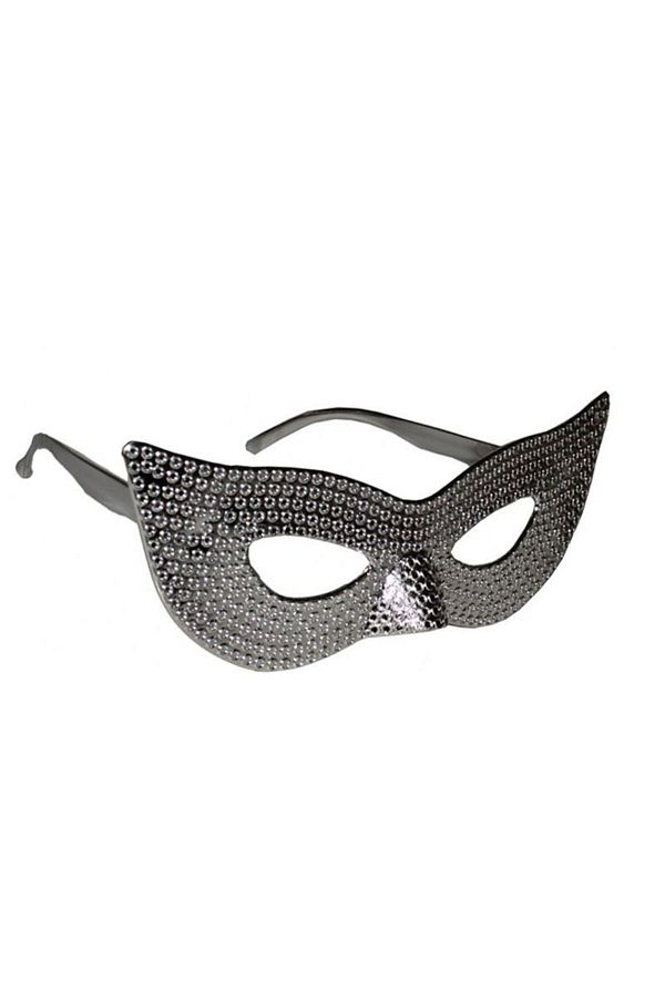 Parti Gözlüğü Maske Şeklinde Gözlük Gece Partisi Gözlüğü Maske Gözlük Gümüş