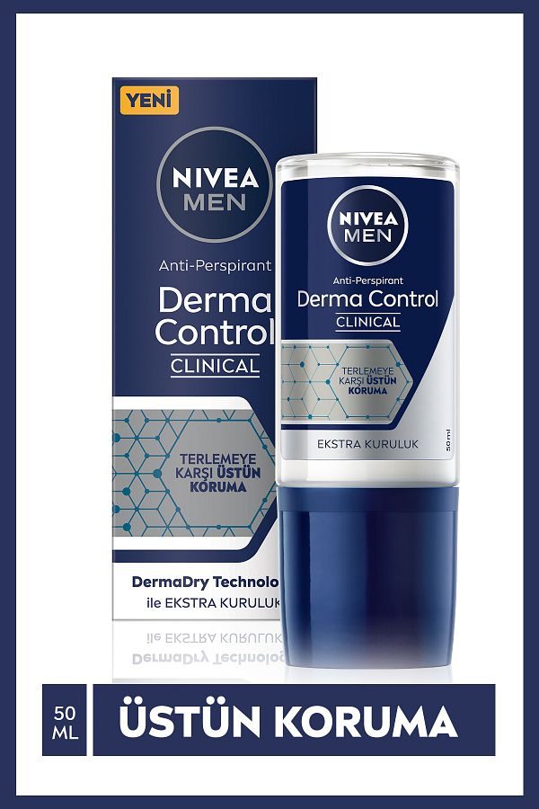 Men Derma Control Clinical Erkek Roll-on Deodorant 50 Ml, Üstün Koruma,ekstra Kuruluk