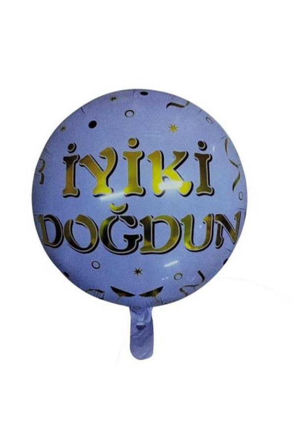 Iyi Ki Doğdun Yazılı Doğum Günü Balonu Iyiki Doğdun Yuvarlak Folyo Balon 18" 45 Cm