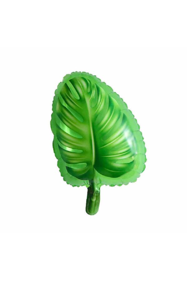 Hawaii Yaprak Şeklinde Folyo Balon Tropical Orman Temalı Dekoratif Parti Balonu 40x51,5 Cm