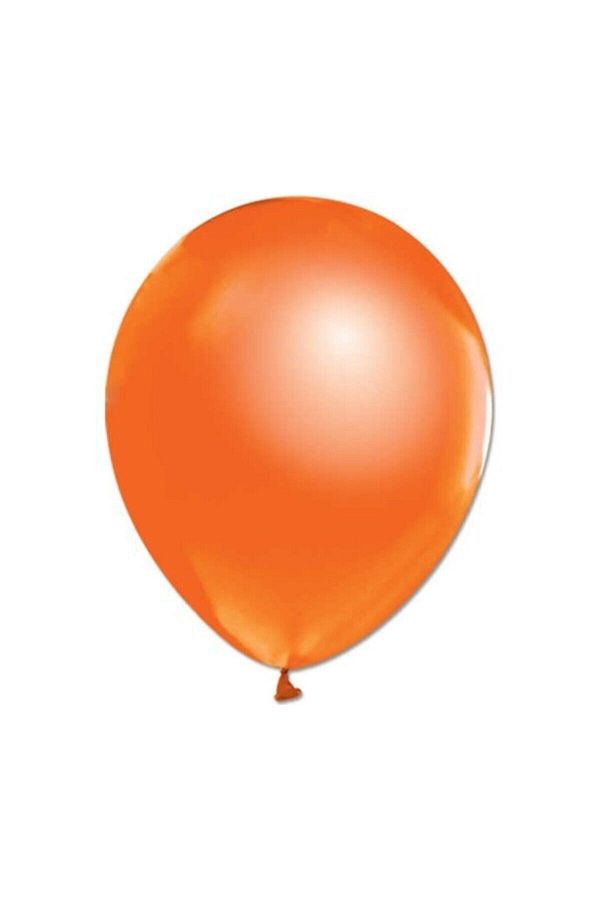 Balon 20 Adet Balon 12 Inç Metalik Parti Süsleme Turuncu ( 25 cm * 30 cm)