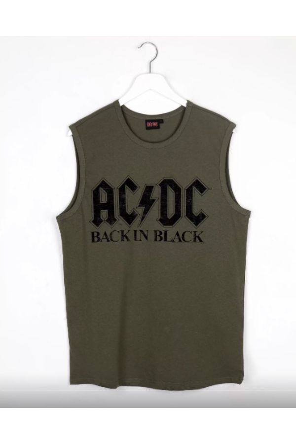 Acdc Rock Metal Grup Sıfır Kollu Üst Giyim Rahat Limited