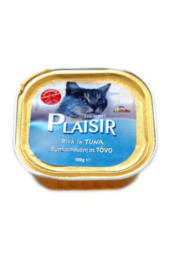 Plaisir Yetişkin Ezme Kedi Konservesi Tuna Balıklı 100 gr