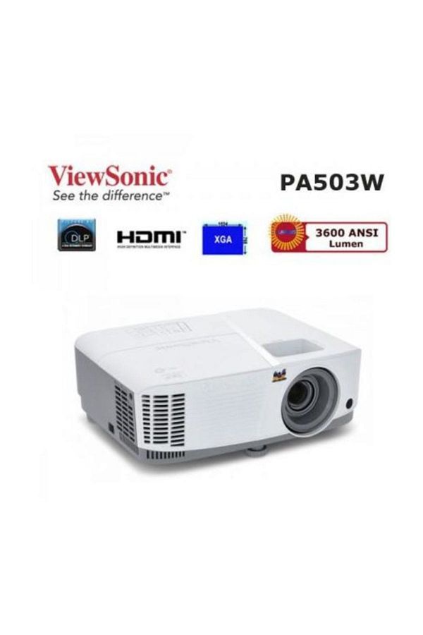 ViewSonic PA503W 3800 ANSI lümen 1280x800 WXGA 3D DLP Projeksiyon Cihazı - Görsel 2