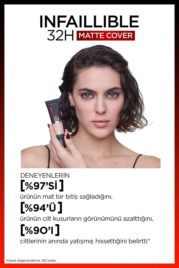 Infaillible 32h Matte Cover Yüksek Kapatıcı Fondöten - 145 Sıcak Alt Ton_5