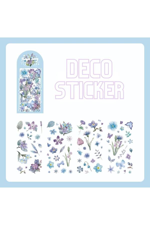 Sevimli Çiçekli Dekoratif Süsleme Sticker 4
