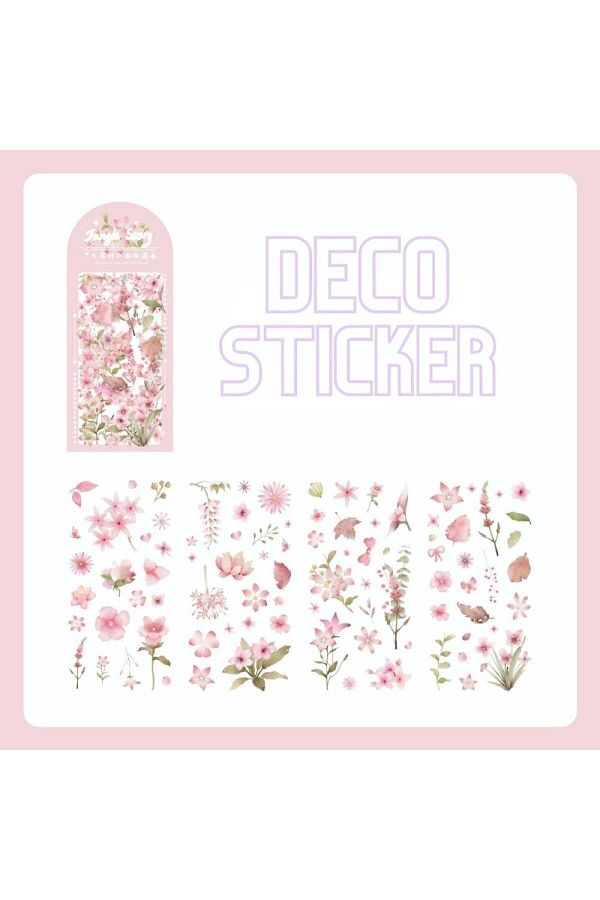 Sevimli Çiçekli Dekoratif Süsleme Sticker 1