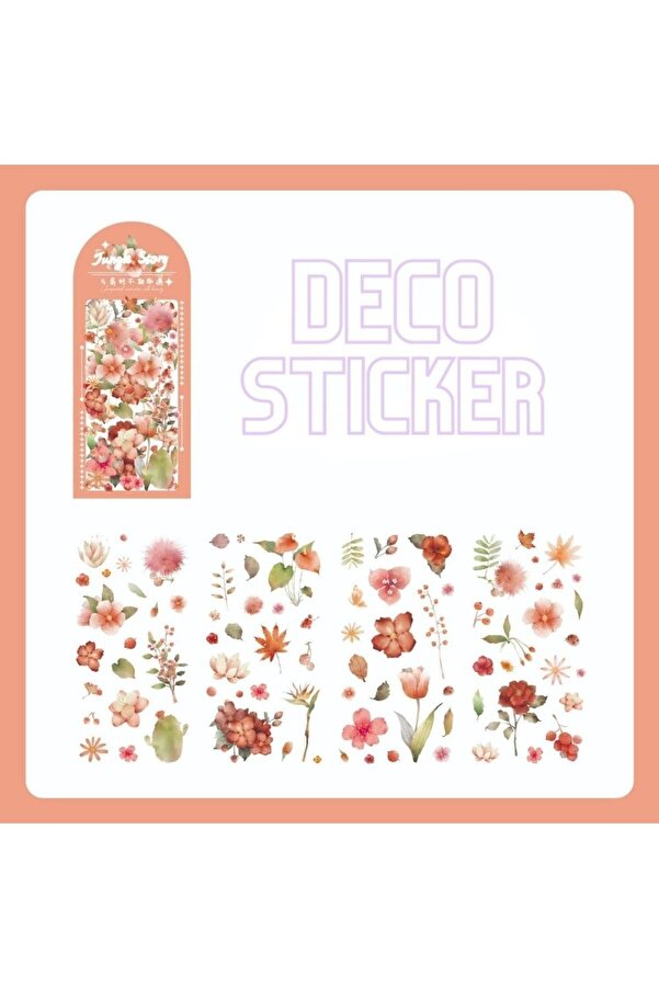 Sevimli Çiçekli Dekoratif Süsleme Sticker 2