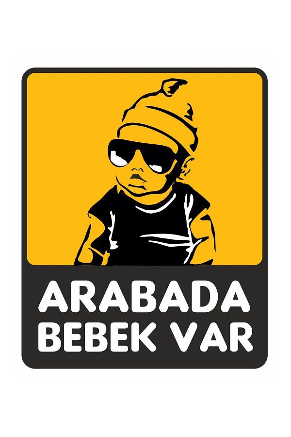 Arabada Bebek Var Sticker 00650 9x11 Cm_0