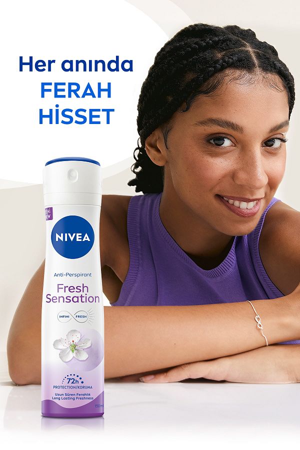 Fresh Sensation Kadın Sprey Deodorant 150 Ml,72 Saat Anti-perspirant Koruma,uzun Süren Ferahlık_2