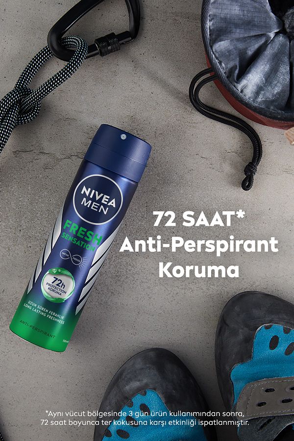 Men Fresh Sensation Sprey Deodorant 150 Ml,72 Saat Anti-perspirant Koruma,uzun Süren Ferahlık_3