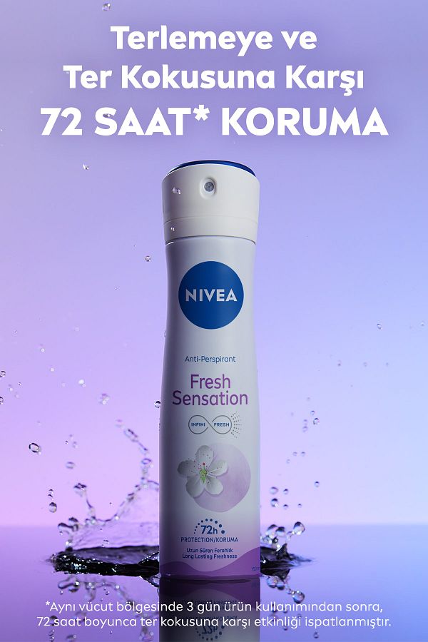 Fresh Sensation Kadın Sprey Deodorant 150 Ml,72 Saat Anti-perspirant Koruma,uzun Süren Ferahlık_1