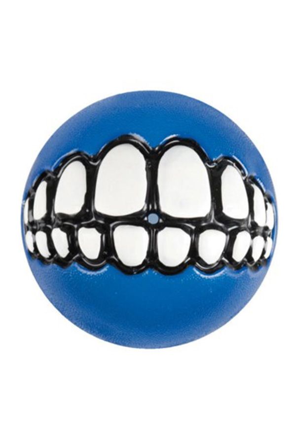 Grinz Diş Desenli Köpekler Için Top Mavi Large
