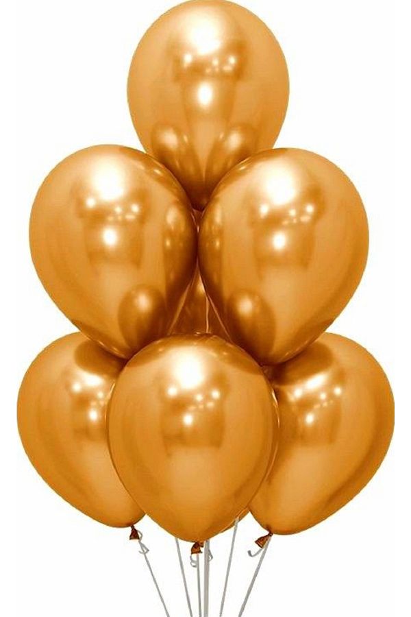 Krom Balon Doğum Günü Ve Parti Malzemeleri 12 Inç Chrome Baloons Copper Rose Bakır 7 Adet