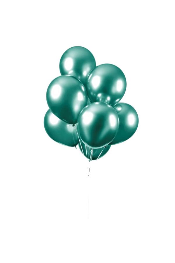 Krom Balon Doğum Günü Ve Parti Malzemeleri 12 Inç Mirror Baloon Green Colour Yeşil 14 Adet