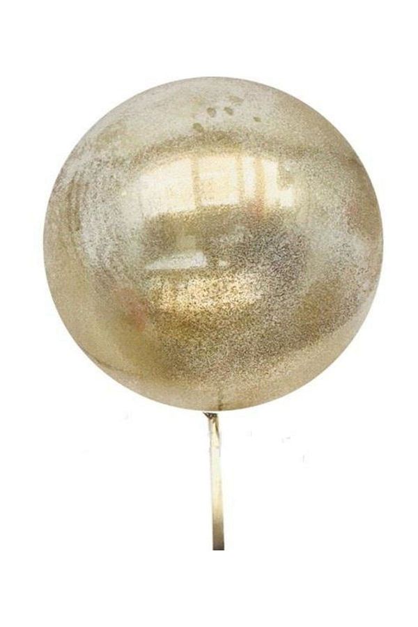 1 Adet Gold Simli 18inc Şeffaf Transparan Balon, Helyumla Uçan