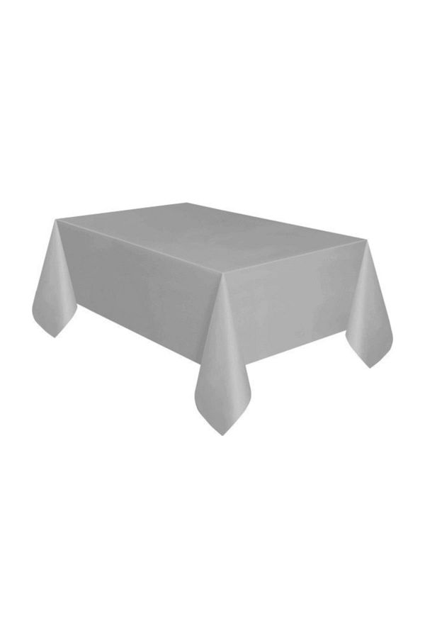 Silver Gümüş  Plastik Masa Örtüsü 180 X  120 Cm