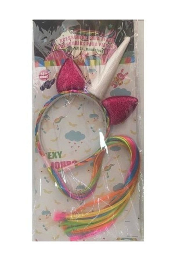 Rengarenk Unicorn Tek Boynuzlu Taç My Little Pony Doğum Günü Tacı