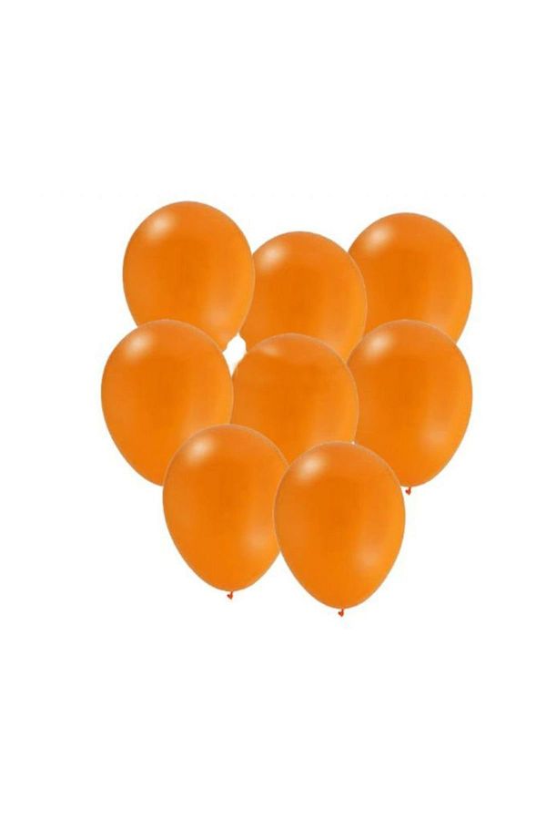Turuncu Metalik Düz Renk Sedefli Latex Balon 100 Adet Hallow