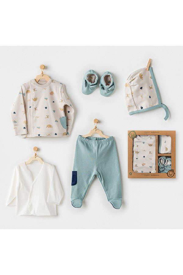 BEBEK HASTANE ÇIKIŞI 5 PCS NEWBORN SET ORGANIC LET S LOVE NATURE