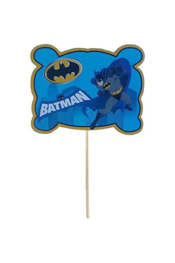 Happy Land 5 Adet Batman Doğum Günü Parti Çubukları Konuşma Balonları Çubuğu