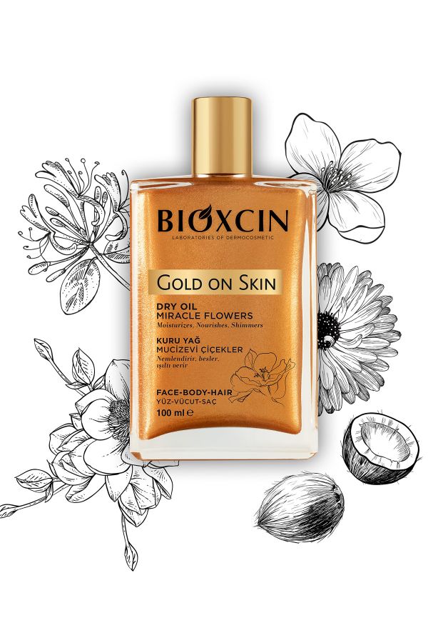 Gold On Skin Altın Parıltılı Kuru Yağ 100 Ml - Dry Oil Saç Yüz Vücut