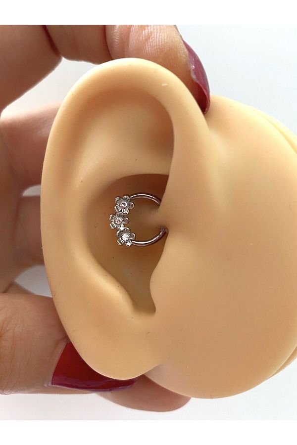 cerrahi çelik daith kıkırdak septum helix kulak memesi uyumlu halka piercing