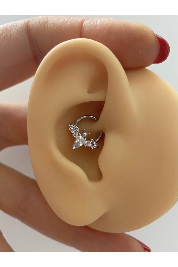 cerrahi çelik yarasa daith kıkırdak septum helix kulak memesi uyumlu halka piercing